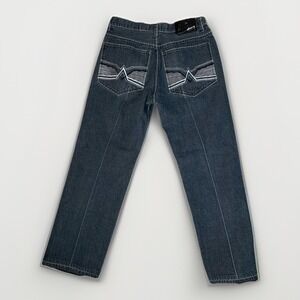 Y2K Vintage Black Lacquer Jeans Baggy Streetwear Wide Heather Black -Men's 34x30